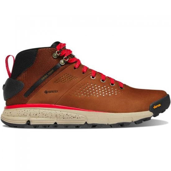 Danner Men's Boots Trail 2650 Mid GTX Brown/Red - Click Image to Close