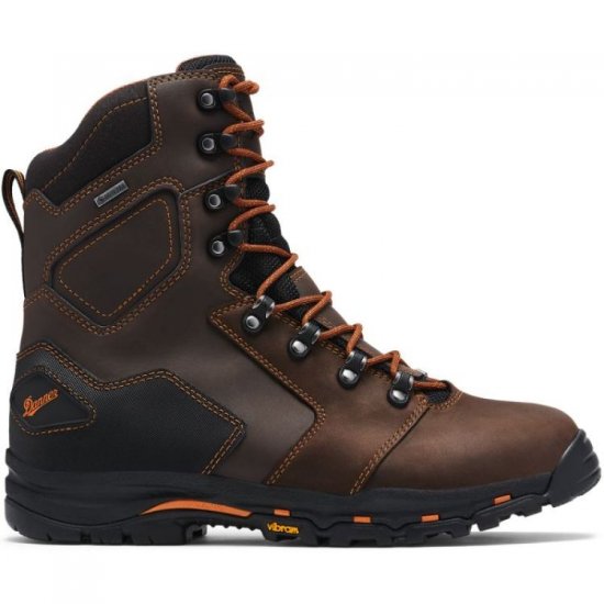 Danner Men's Boots Vicious 8" Brown Insulated 400G Composite Toe (NMT) - Click Image to Close