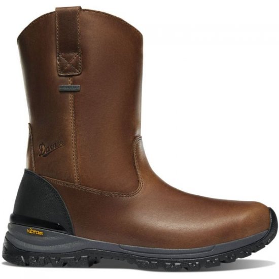 Danner Men's Boots Stronghold Wellington 10" Dark Brown Composite Toe (NMT) - Click Image to Close