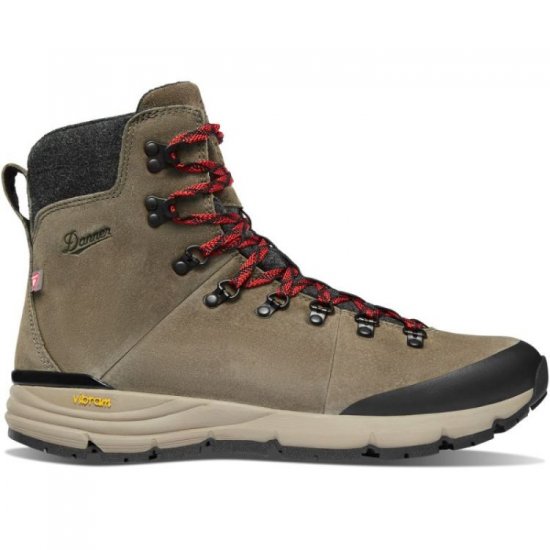 Danner Men's Boots Arctic 600 Side-Zip 7" Brown/Red 200G - Click Image to Close