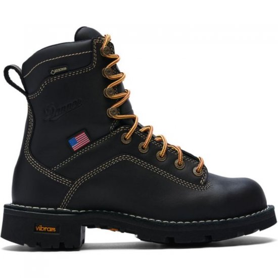 Danner Women's Boots Quarry USA Black Alloy Toe - Click Image to Close