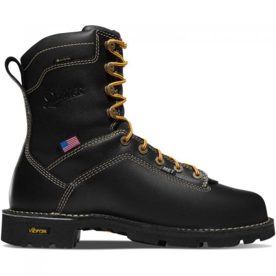 Danner Men's Boots Quarry USA Black Alloy Toe/MET Guard - Click Image to Close