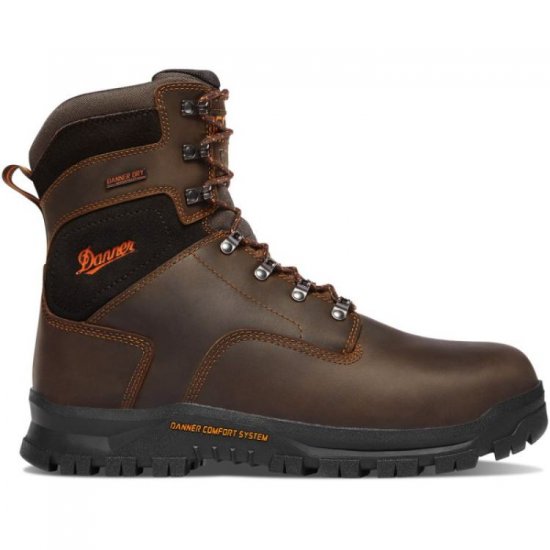 Danner Men's Boots Crafter 8" Brown Insulated 600G Composite Toe (NMT) - Click Image to Close