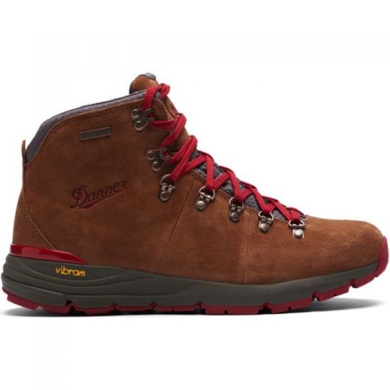 Danner Men's Boots Mountain 600 4.5" Brown/Red - Click Image to Close