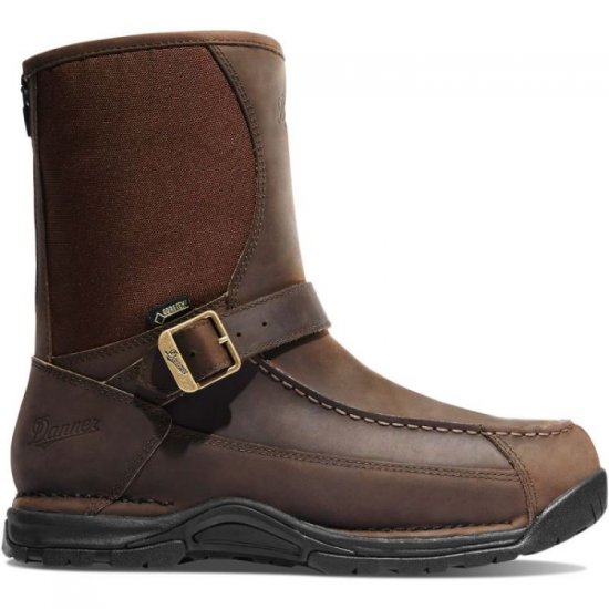 Danner Men's Boots Sharptail Rear Zip 10" Dark Brown - Click Image to Close