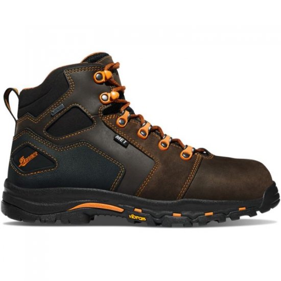 Danner Men's Boots Vicious 4.5" Brown/Orange MET/NMT - Click Image to Close
