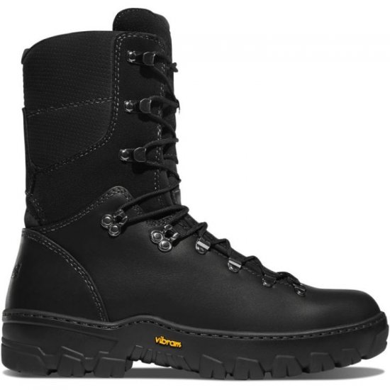 Danner Men's Boots Wildland Tactical Firefighter 8" Black Smooth-Out - Click Image to Close
